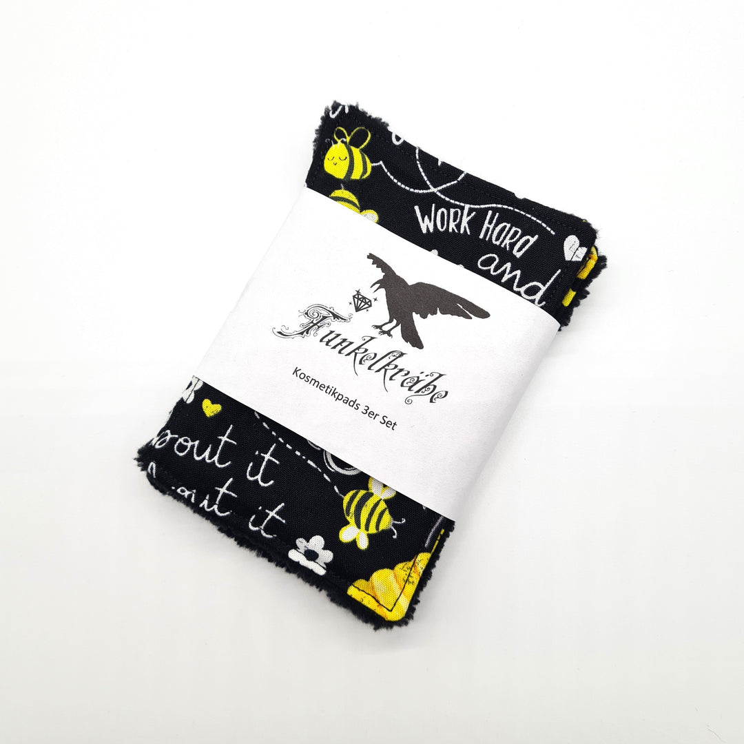 Abschminkpads 3er-Set Bambusfrottee "Bee cute"
