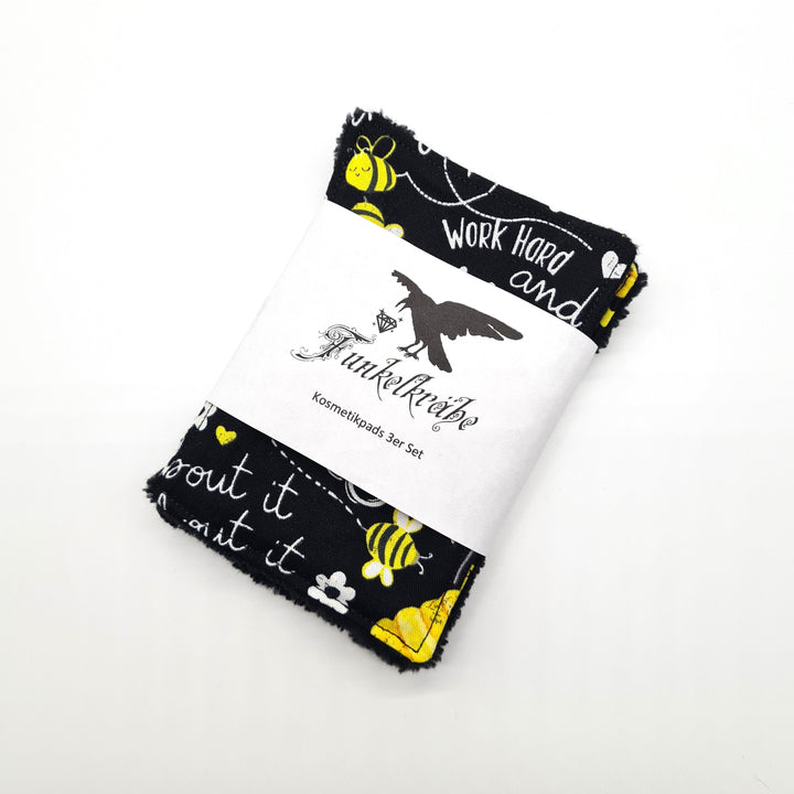 Abschminkpads 3er-Set Bambusfrottee "Bee cute"
