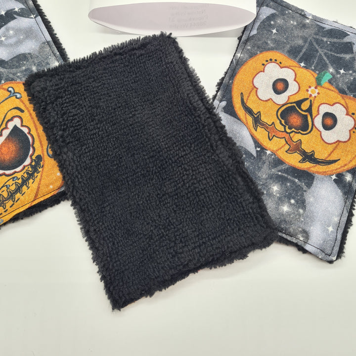 Abschminkpads 3er-Set Bambusfrottee "Pumpkin king"