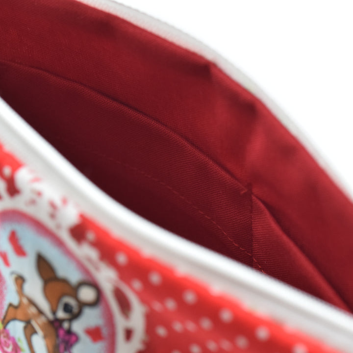 Kosmetiktasche "Rehlein rot" Made by Funkelkrähe