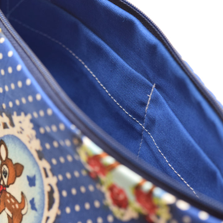 Kosmetiktasche "Rehlein blau" Made by Funkelkrähe