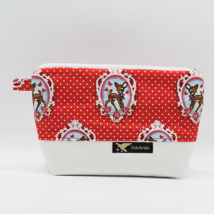 Kosmetiktasche "Rehlein rot" Made by Funkelkrähe
