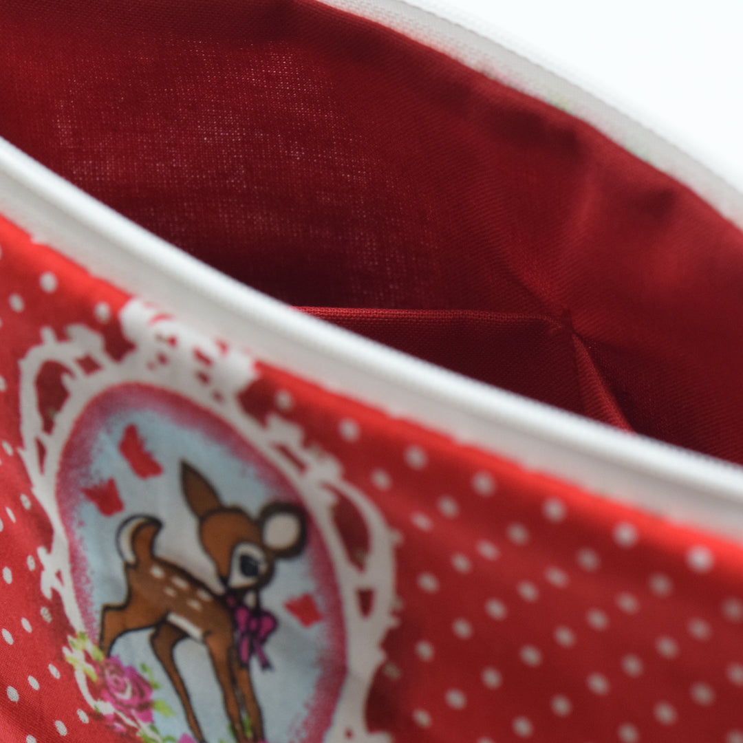 Kosmetiktasche "Rehlein rot" Made by Funkelkrähe