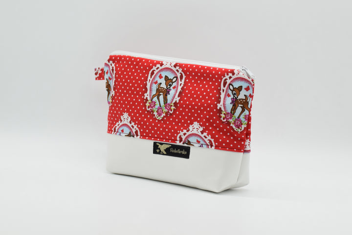 Kosmetiktasche "Rehlein rot" Made by Funkelkrähe