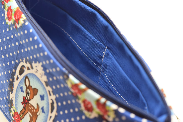 Kosmetiktasche "Rehlein blau" Made by Funkelkrähe