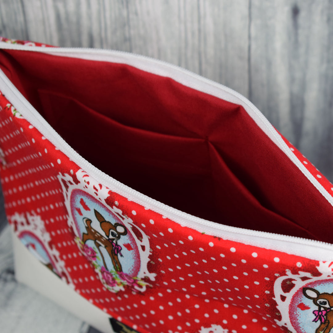 Kosmetiktasche "Rehlein rot" Made by Funkelkrähe