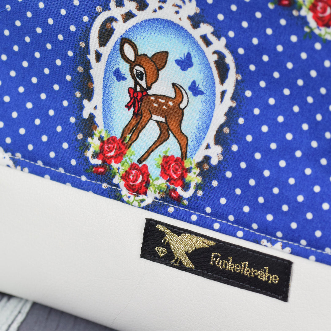 Kosmetiktasche "Rehlein blau" Made by Funkelkrähe