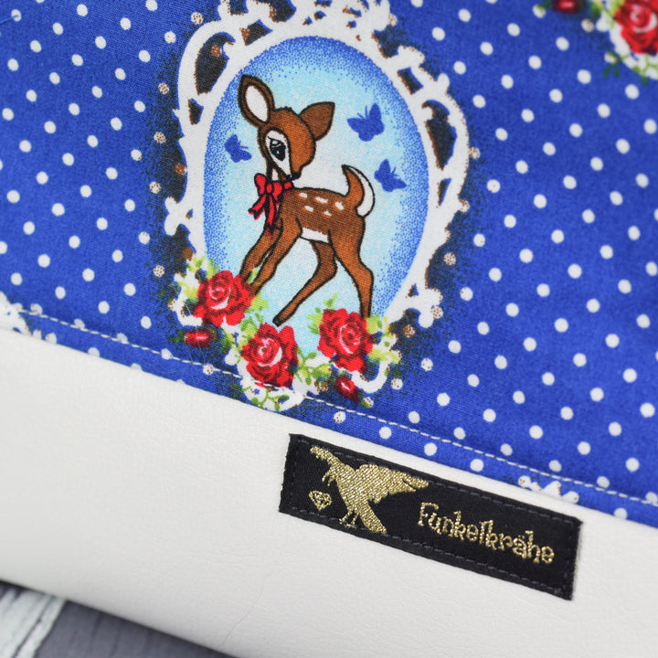 Kosmetiktasche "Rehlein blau" Made by Funkelkrähe