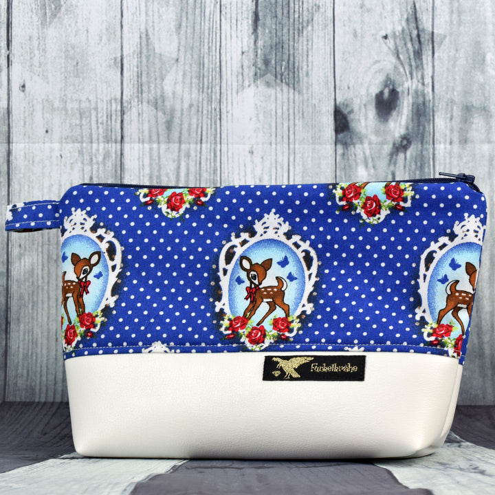 Kosmetiktasche "Rehlein blau" Made by Funkelkrähe