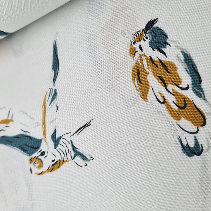 Baumwollstoff Wise owl chalk metallic von RJR Fabrics