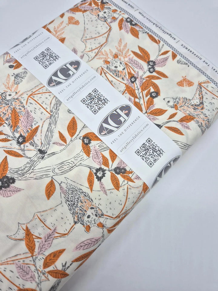 Popeline mit Fledermäusen Batty Hangout von Art Gallery Fabrics, Kollektion Sweet n spookier