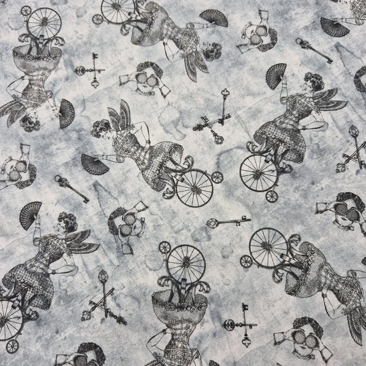 Baumwollstoff Blank Quilting Full steam ahead Silhouettes