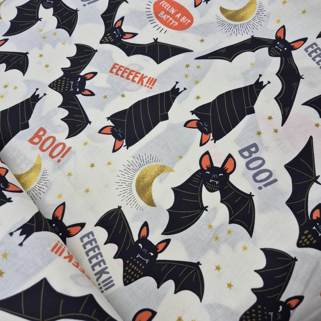 Baumwollstoff Alexander Henry Fabrics Boo! Eek! Bat!