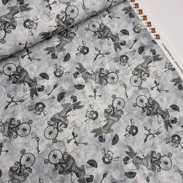 Baumwollstoff Blank Quilting Full steam ahead Silhouettes
