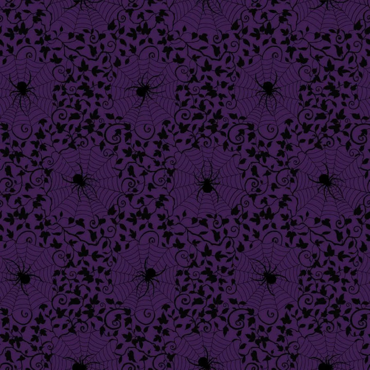 Patchworkstoff Cobwebs and Foliage von Studio E Fabrics aus der Kollektion Hallowed Forest