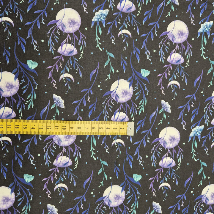 Baumwollstoff von Blank Quilting Jardin de Lune, Glow in the dark