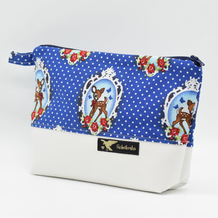Kosmetiktasche "Rehlein blau" Made by Funkelkrähe