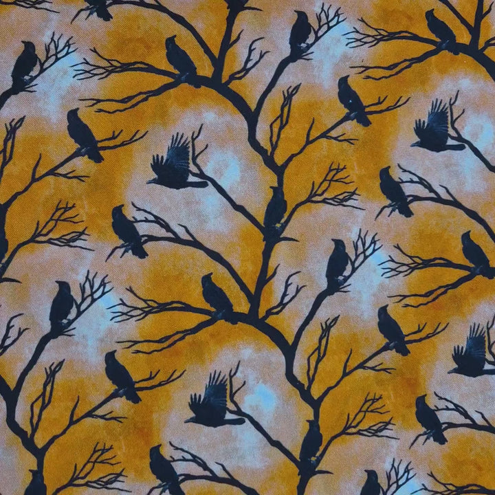 Baumwollstoff Raven Roost von Windham fabrics aus der Full moon Kollektion